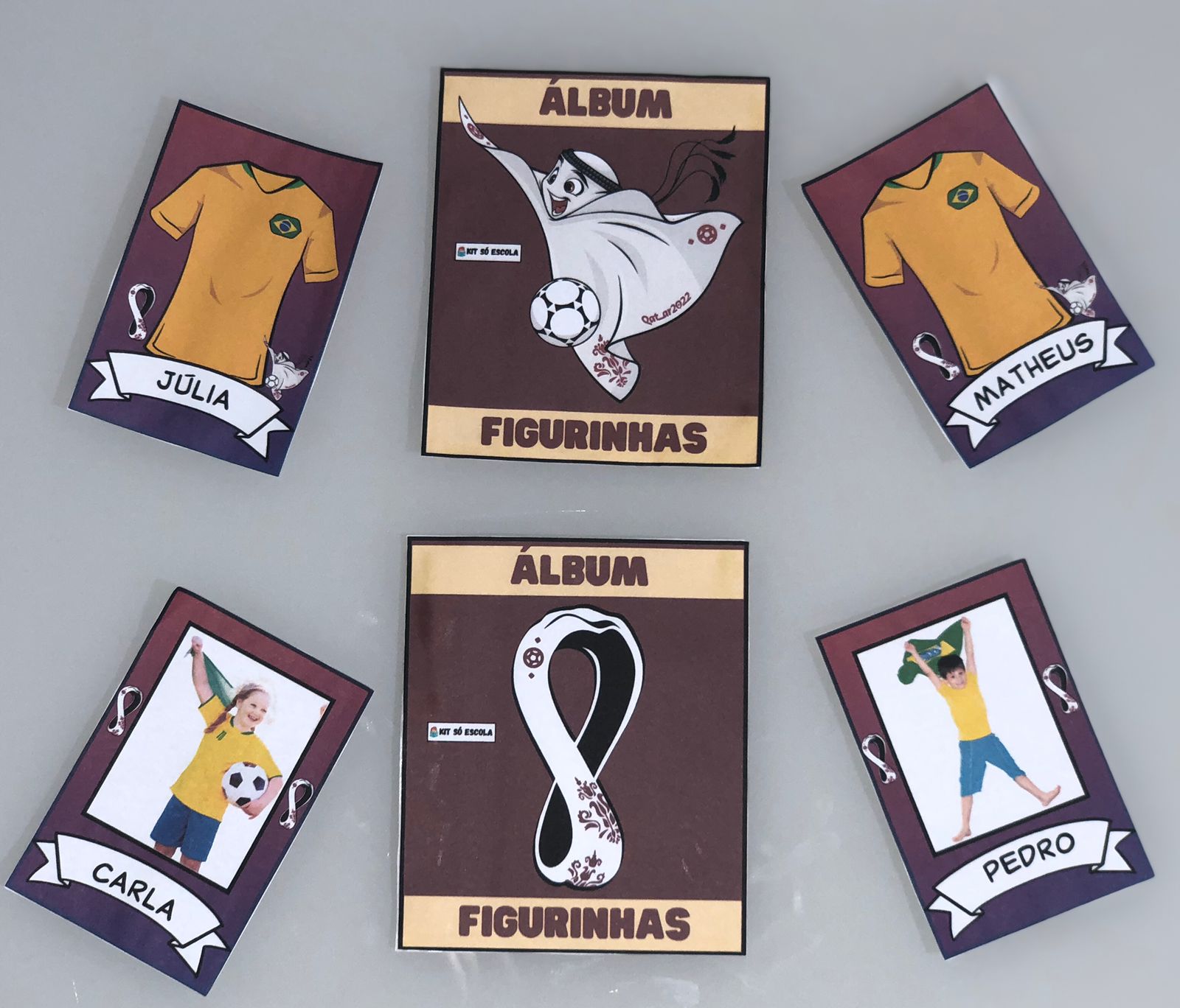 ÁLBUM COPA DO MUNDO Craques da Minha Turma KIT SÓ ESCOLA