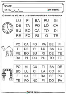 Atividades com Sílabas Simples e Complexas — SÓ ESCOLA  Atividades com  silabas simples, Palavras com 2 silabas, Atividades montessori