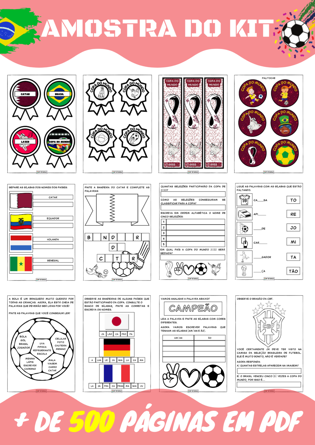 15 Atividades Copa do Mundo 2022 — SÓ ESCOLA