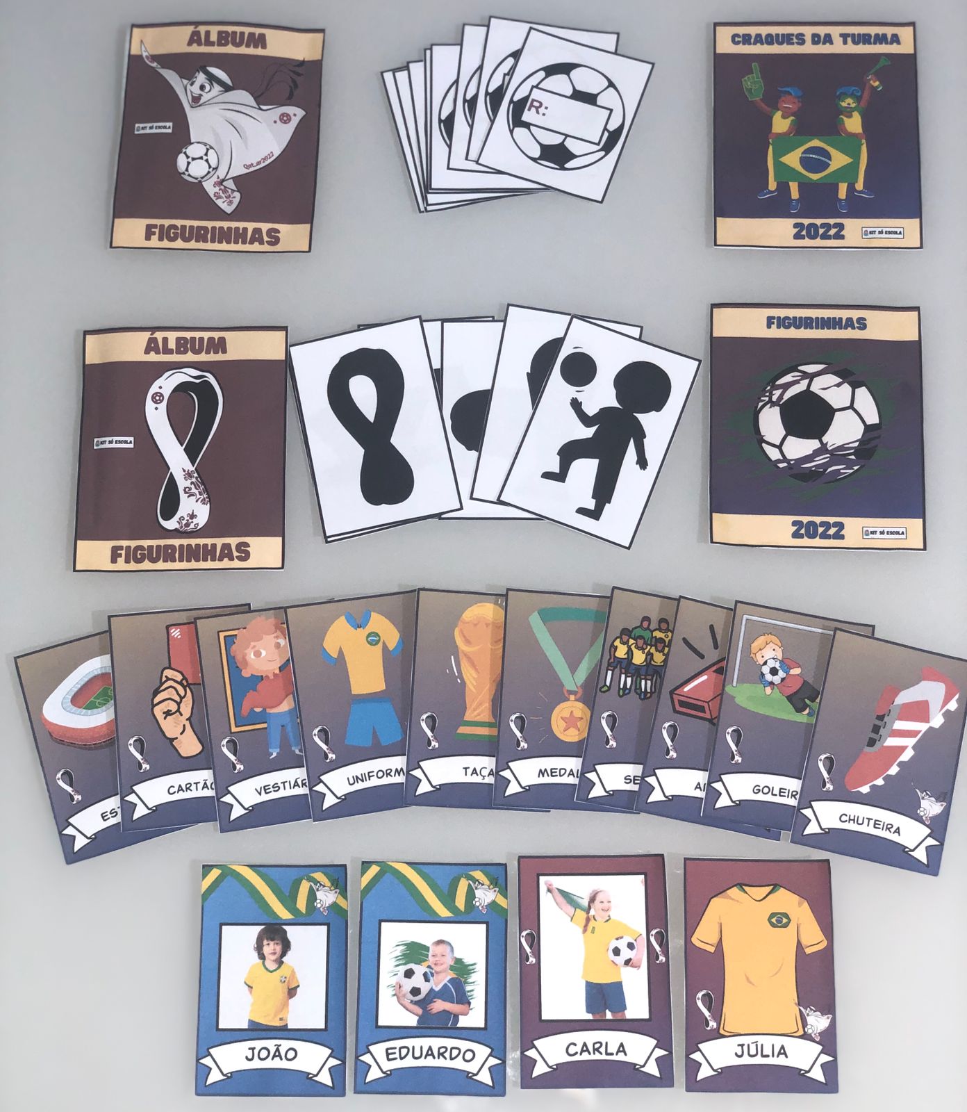 ÁLBUM COPA DO MUNDO Craques da Minha Turma KIT SÓ ESCOLA