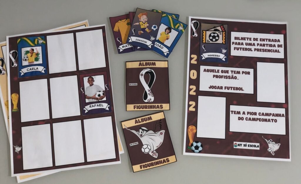 ÁLBUM COPA DO MUNDO - Craques da Minha Turma — KIT SÓ ESCOLA
