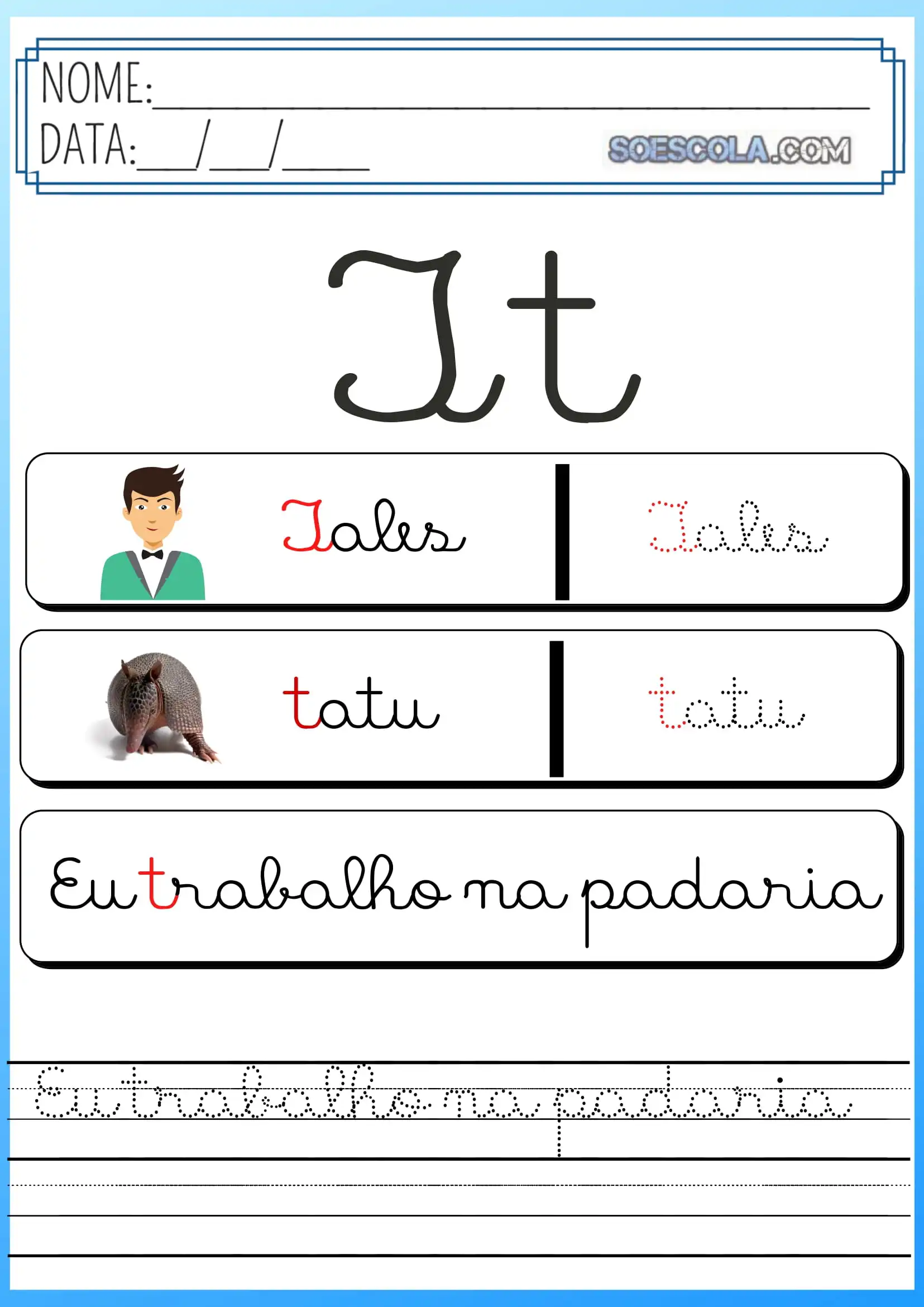 CALIGRAFIA LETRA CURSIVA - MODELO 01-22