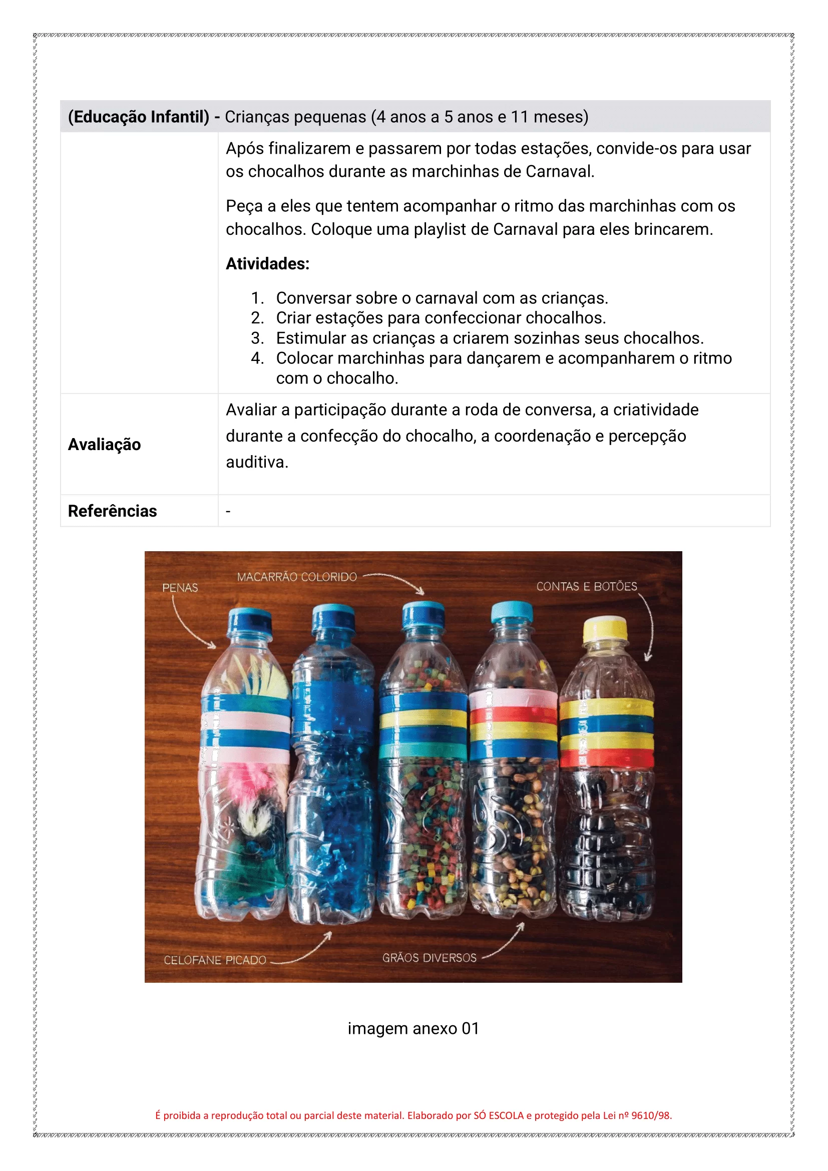 PLANOS BNCC INFANTIL - CARNAVAL - KIT SO ESCOLA-13