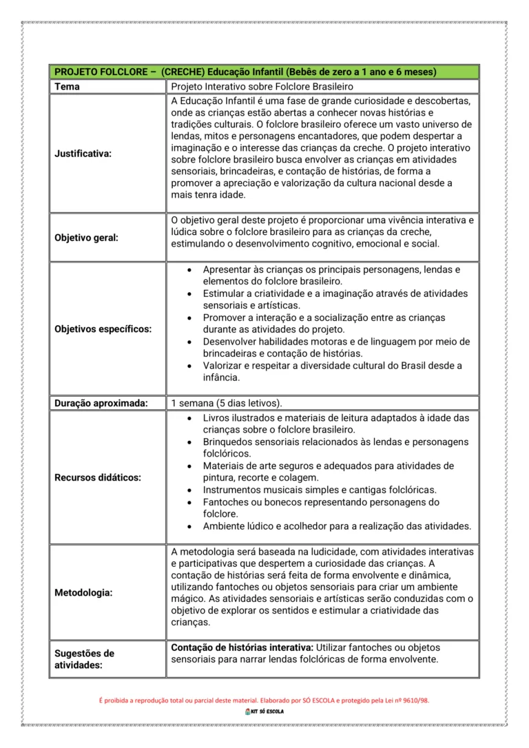PROJETO FOLCLORE - EDUCACAO INFANTIL - KIT SO ESCOLA-08