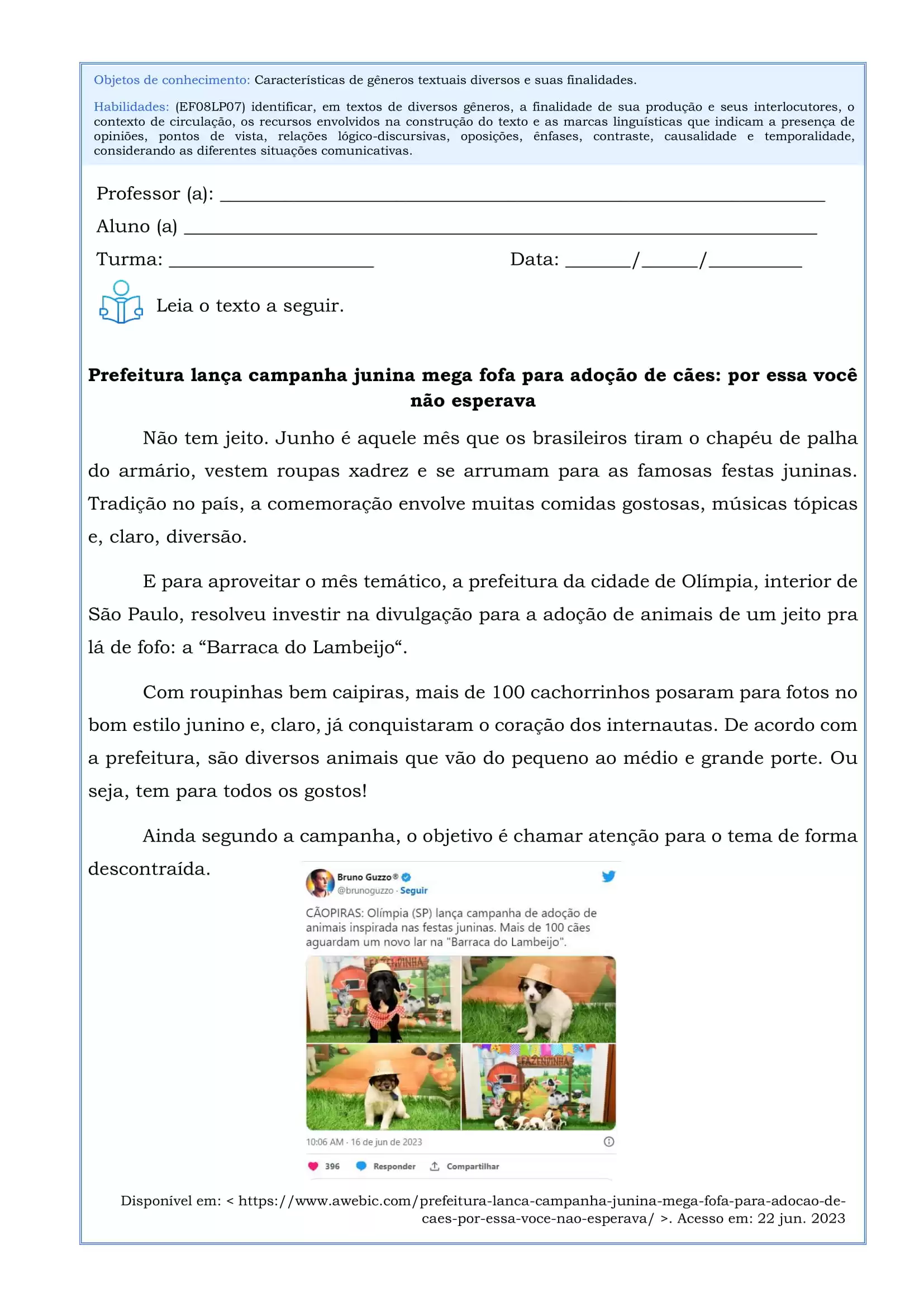 Interpretação de texto 9º ano-21
