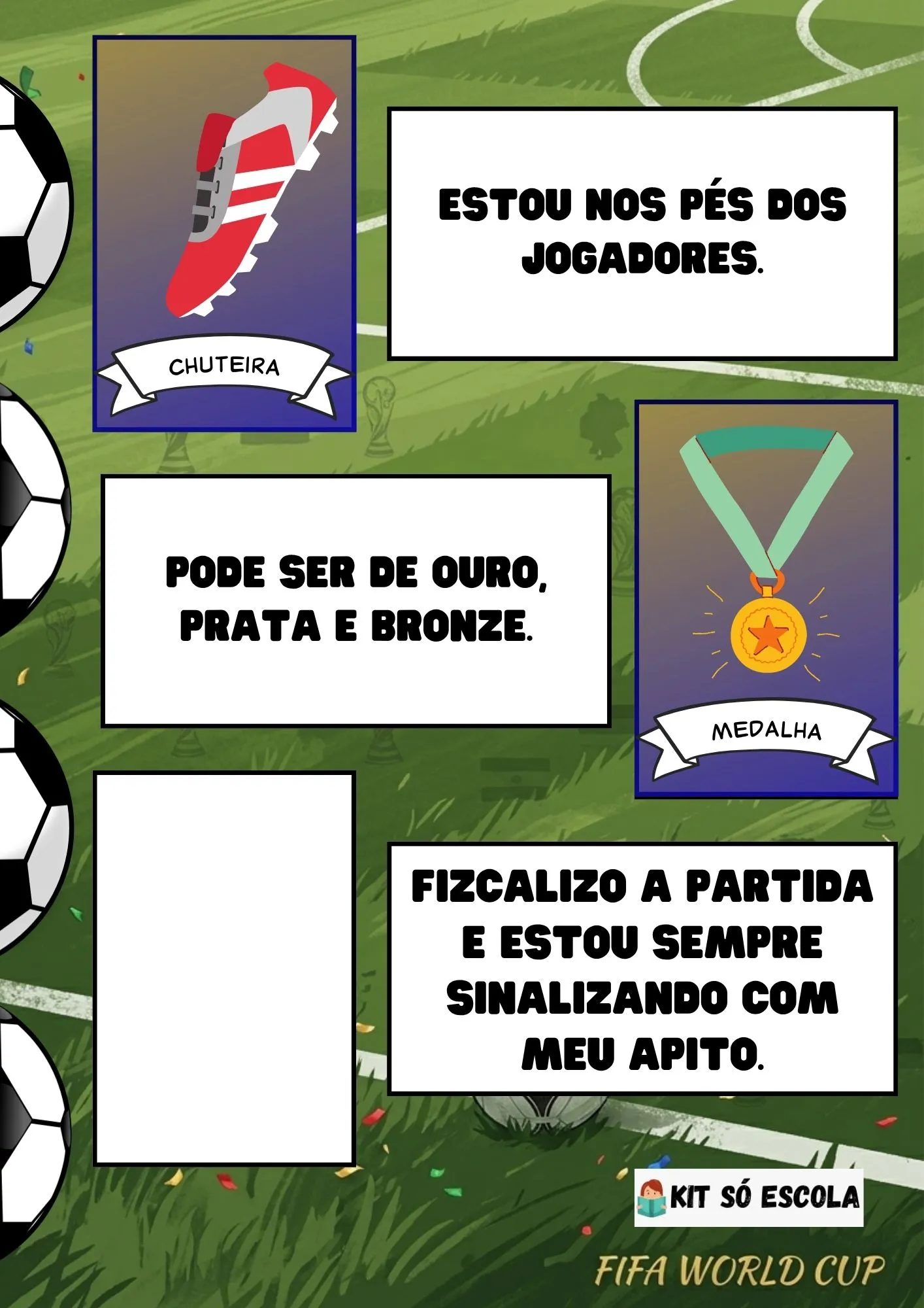 Álbum da Copa 2026 aberto com figurinhas dos alunos coladas